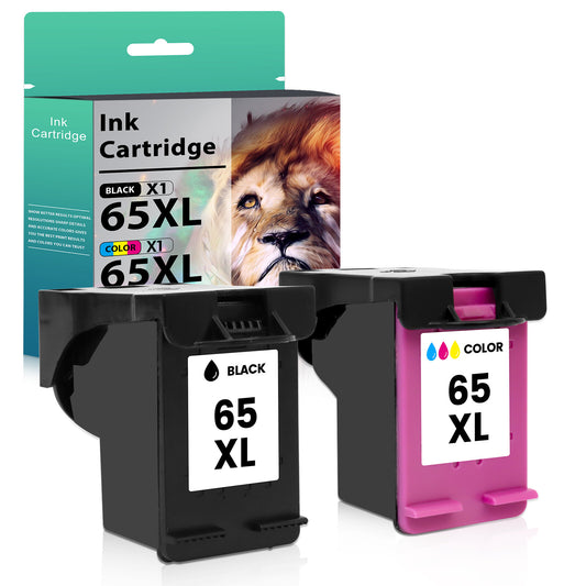 2 Pack Ink Cartridge for HP 65XL DeskJet 2600 2622 2652 3752 3721 ENVY 5052 5055