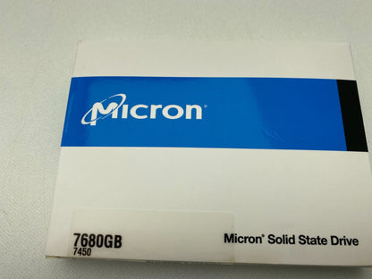 New Micron MTFDKCC7T6TFR-1BC1ZABYYR 7450 PRO - SSD - 7.68 TB - U.3 PCIe 4.0 NVMe