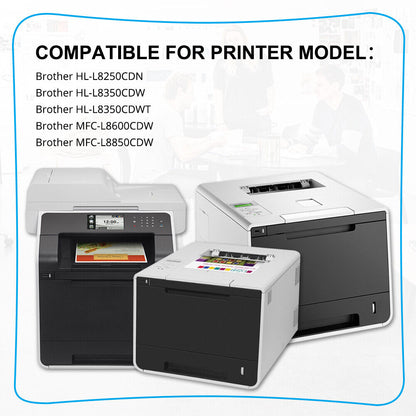 8-PACK TN336 Toner Color Set CKMY For Brother HL-L8250CDN L8350CDW MFC-L8850CDW