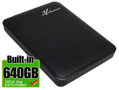Avolusion 640GB USB 3.0 Portable External Hard Drive for XBOX One X, XBOX One S