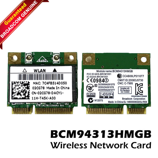 Lot x 4 Dell Inspiron N5050 Wireless Half-Height Mini-PCI Express Card 2CG78