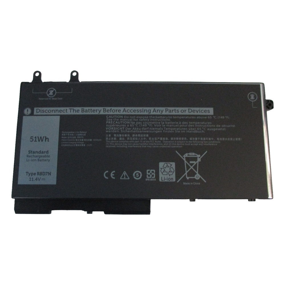 Laptop Battery for Dell R8D7N W8GMW 49HG8 TNT6H 11.4V 51Wh 4 Cell