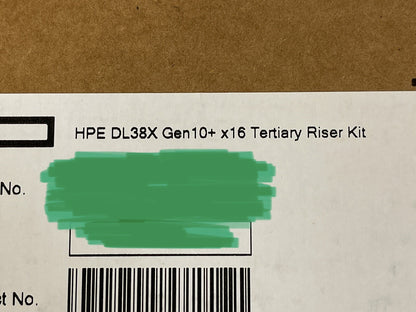 HPE DL38X DL380 DL385 Gen10 Plus & V2 x16 PCI-e 4.0 Tertiary Riser Kit GPU PCIe4