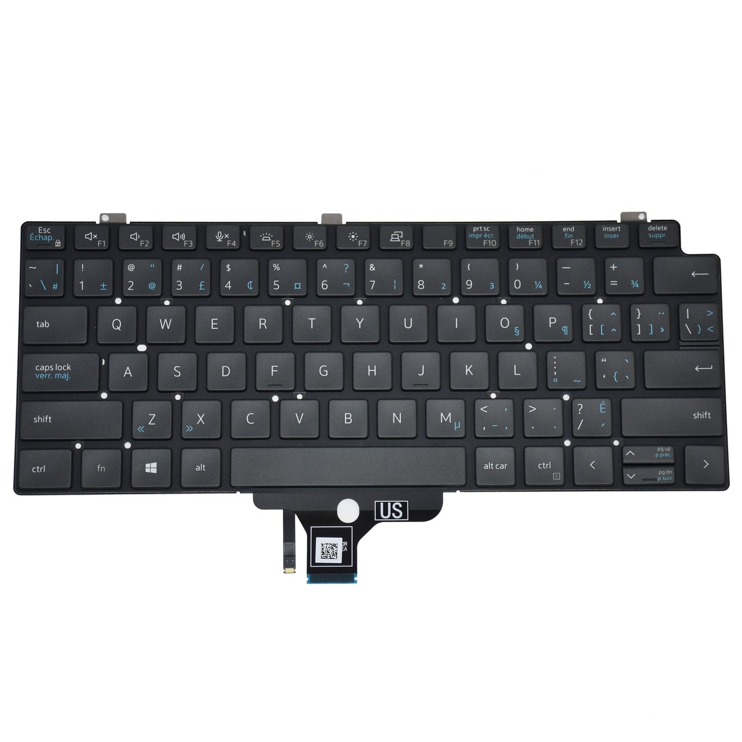 Dell Latitude 7310 2-in-1 Laptop Keyboard Backlit FR-ENG BI NSK-QPABC 8J6R1