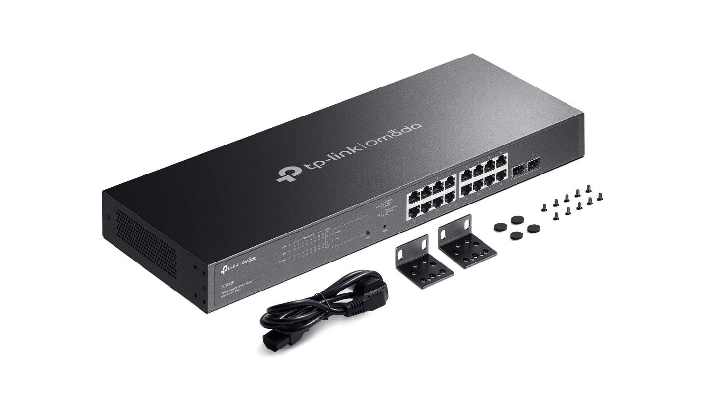 TP-Link SG2218P | Omada 18-Port 1000Mbps Gigabit Smart Switch | 16* PoE+ Port
