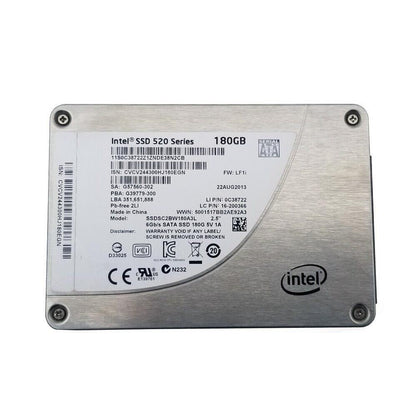 Intel 520 Series 180GB SSD SATA 6Gbps AES-128 2.5" Internal Solid State Drive