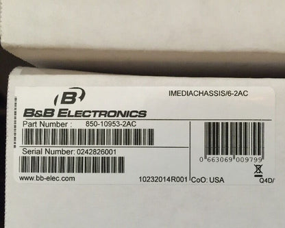 B&B Electronics iMediaChassis/6-2AC 6-SLOT 2x PSU Media Converter Chassis IMCV