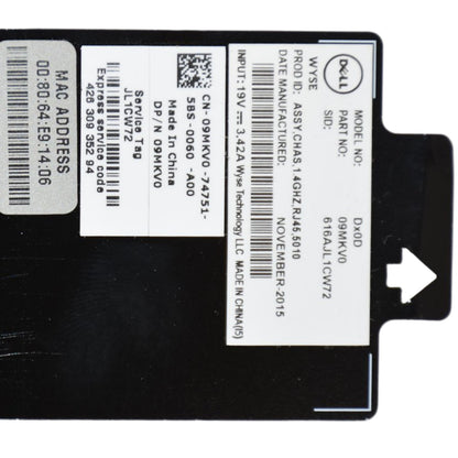 Dell Wyse Dx0D 5010 AMD G-T48E 1.40GHz DDR3 SDRAM Thin Client 9MKV0+device only