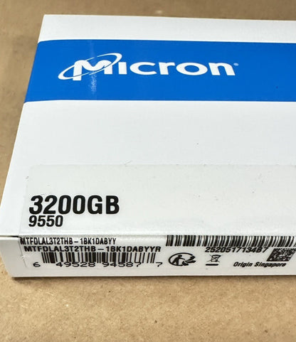 Micron 9550 Max 3.2TB Solid State Drive SSD U.3 PCI-e 5 NVMe PCIe5 SSD in Stock!