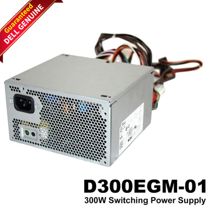 Dell 300W Switching Power Supply 24 Pins 3 Ports D300EGM-01 RVH3X