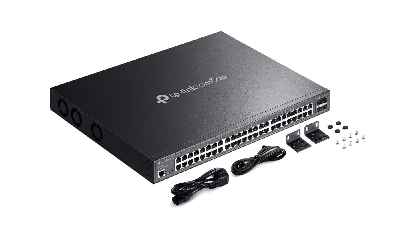 TP-Link SG3452XMPP | Omada 48-Port Gigabit PoE+ L2+ Managed Switch | 4* 10G SFP+