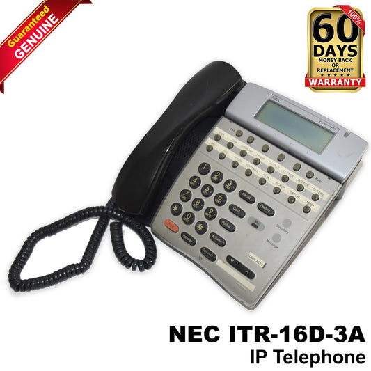 NEC ITR 16D-1 Black IP Display Phone 16-Line Speakerphone w/ LCD & Headset Jack