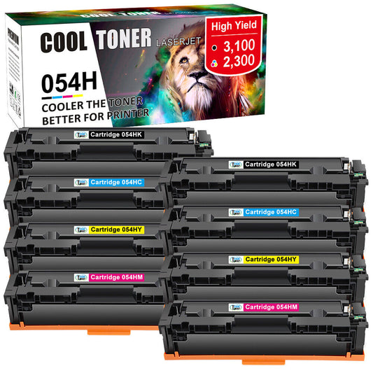 8 PK Toner Compatible for Canon CRG-054H imageClASS MF644cdw MF642cdw LBP620