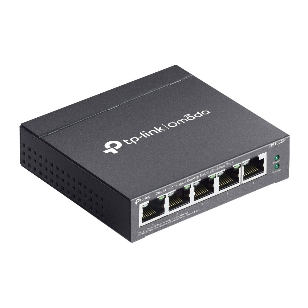 TP-Link DS105GP | Omada 5-Port 1000Mbps Gigabit Unmanaged Switch | 4* PoE+ Port