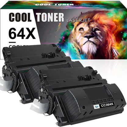 2PK CC364X 64X Toner Cartridge Compatible with HP LaserJet P4015x P4515n P4515x