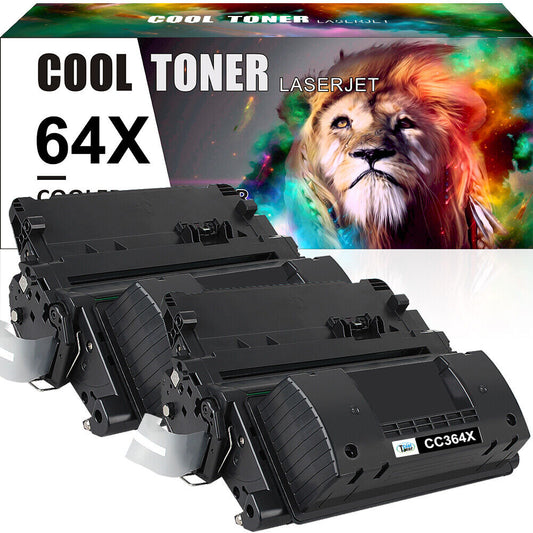2PK CC364X 64X Toner Cartridge Compatible with HP LaserJet P4015x P4515n P4515x
