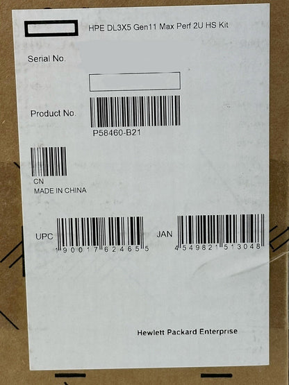 HPE P58460-B21 ProLiant DL3X5 Gen11 2U AMD Maximum Performance Heatsink Kit