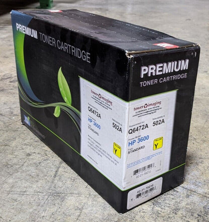 Tower Imaging 502A Q6472A Yellow Toner Cartridge 4K Page for HP 3600 Series NEW