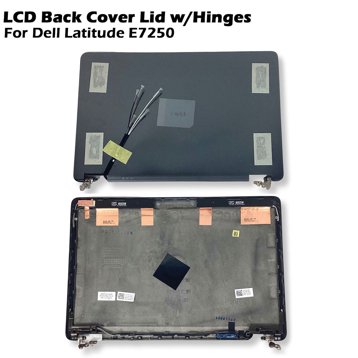 Dell Latitude E7250 12.5" LCD Back Cover Lid Assembly with Hinges 4XG2K C10V8