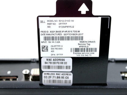 Dell Wyse Dx0D - 5010 Thin Client AMD G-T48E 1.40 GHz 4 GB 8 GB SSD P77FP