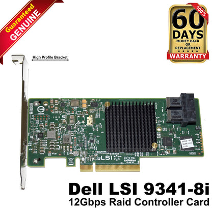 Dell LSI MegaRAID SAS 9341-8i 12Gbps 8-Port PCIe 3.0 x8 RAID Controller WFN6R (NOT FOR HOME PC)