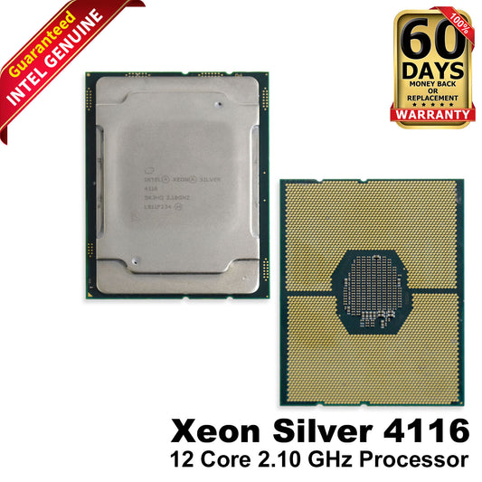 Lot of 5 Intel Xeon Silver 4116 2.1GHz 12-Core CPU Processor SR3HQ
