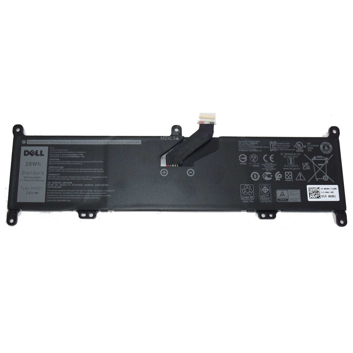 Dell Inspiron 11 3195 2-in-1 Laptop Battery NXX33 28Wh 2-Cell Li-Ion 020K1