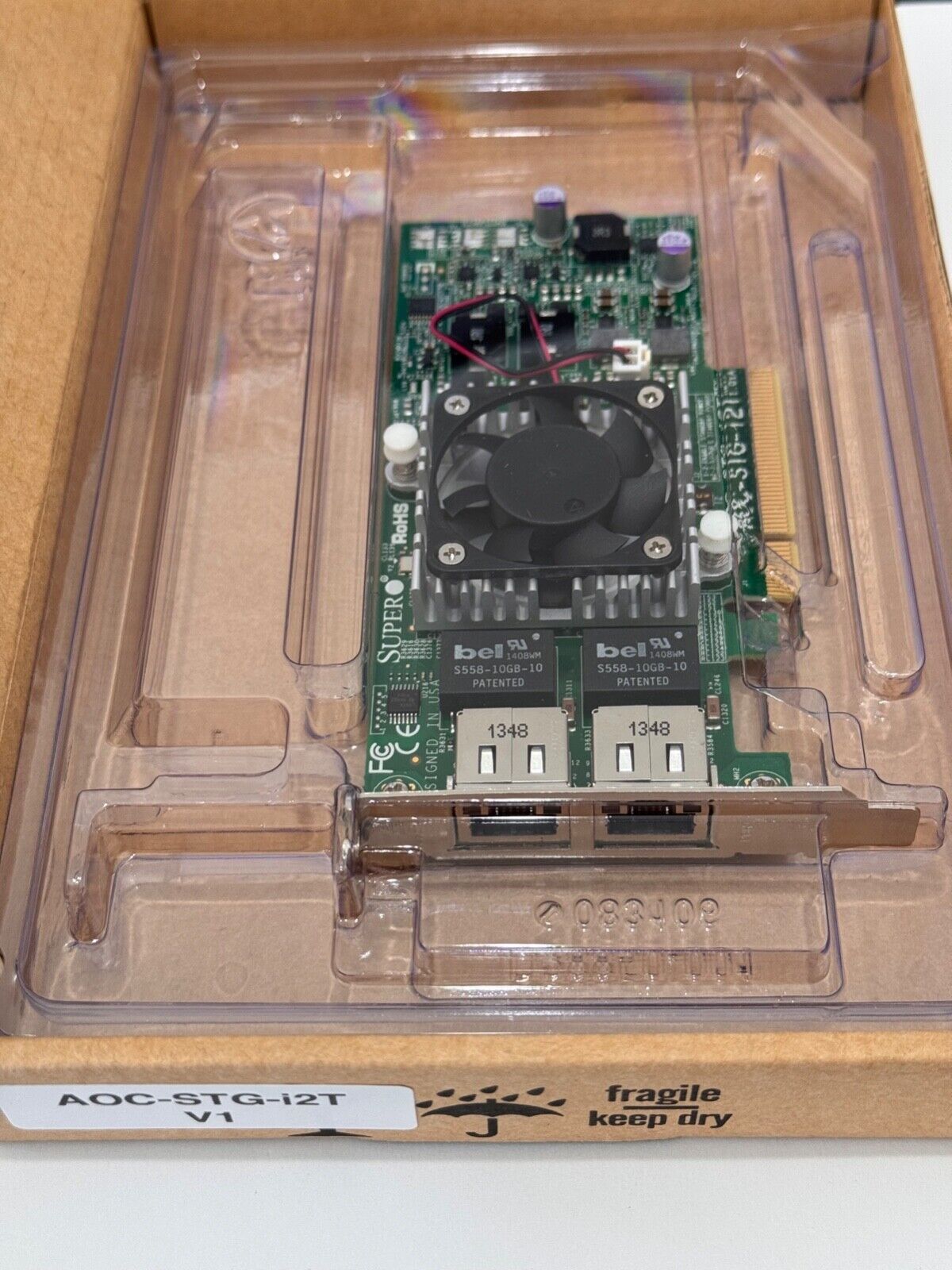 SuperMicro AOC-STG-I2T 2-port 10GbE Adapter Network Card X540-AT2 Low Profile