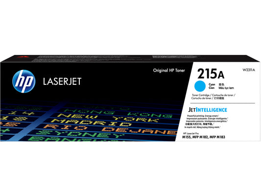 HP 215A Cyan Original LaserJet Toner Cartridge, ~850 pages, W2311A