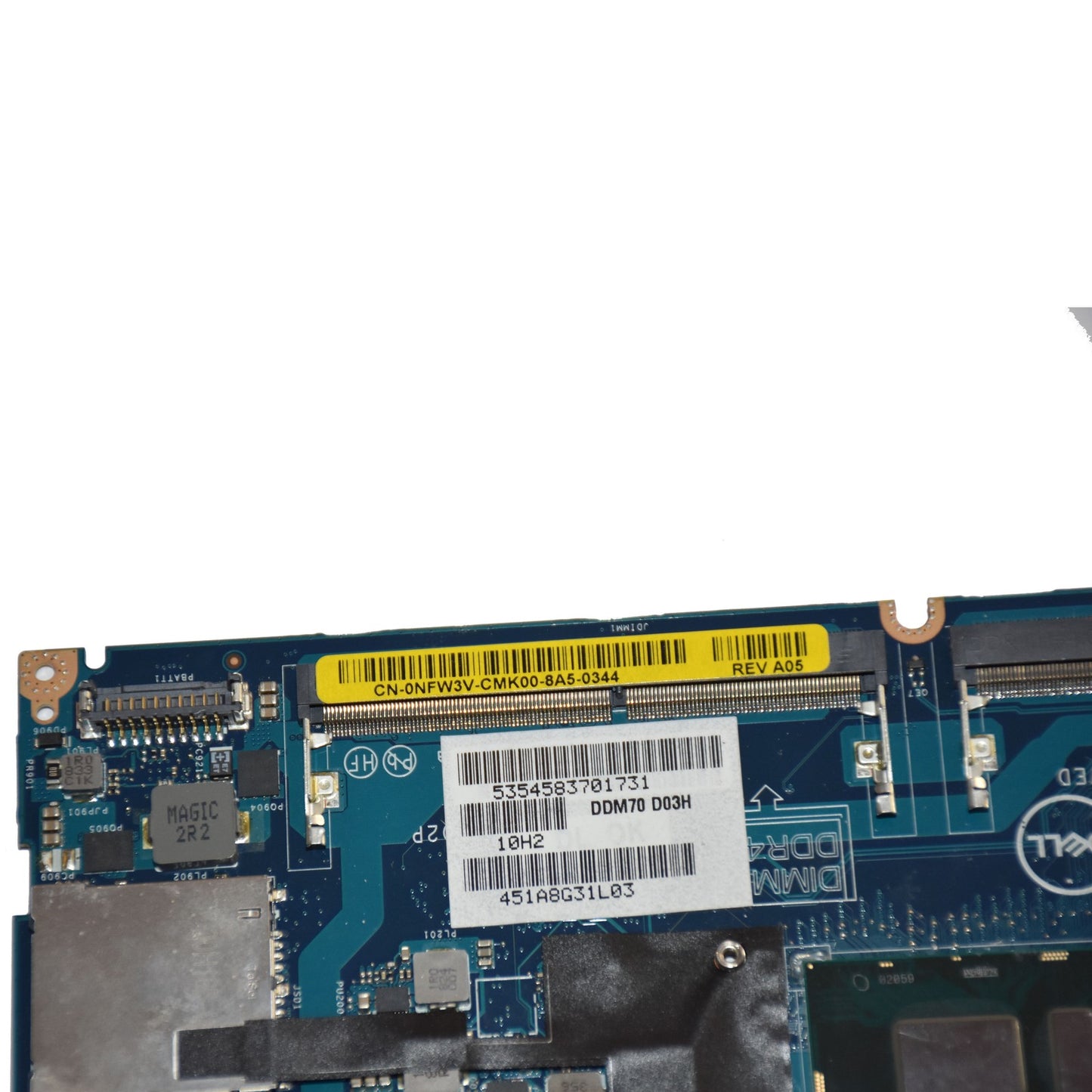 Dell Latitude 5490 Motherboard i7-8650U Quad-Core Nvidia MX130 LA-F402P NFW3V