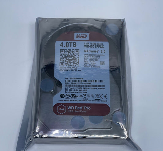 WD Red PRO WD4001FFSX 4 TB 7200 RPM SATA 3.5" 64 MB Cache NAS Hard Drive