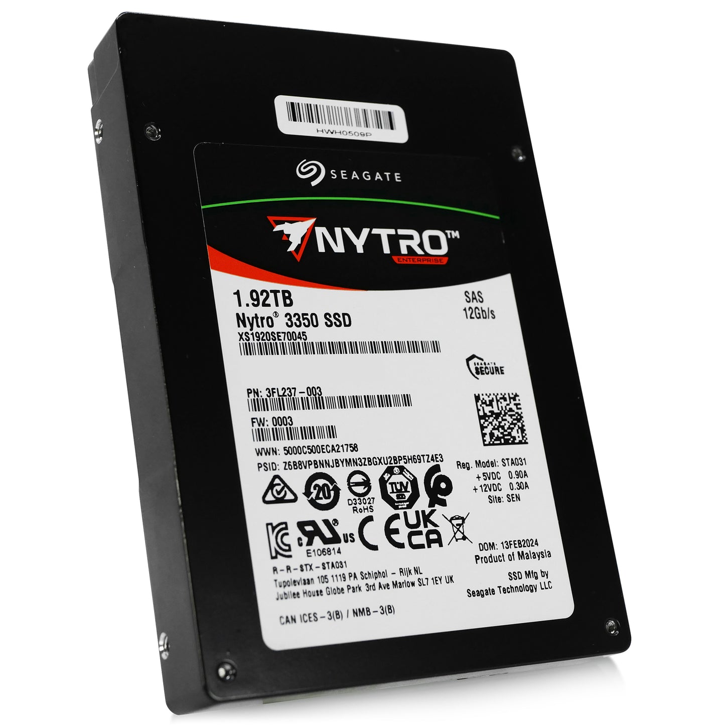 Seagate Nytro 3350 XS1920SE70045 1.92TB ~2TB 1 DWPD SAS 12Gb/s 3D TLC 2.5in SSD (NOT FOR HOME PC)