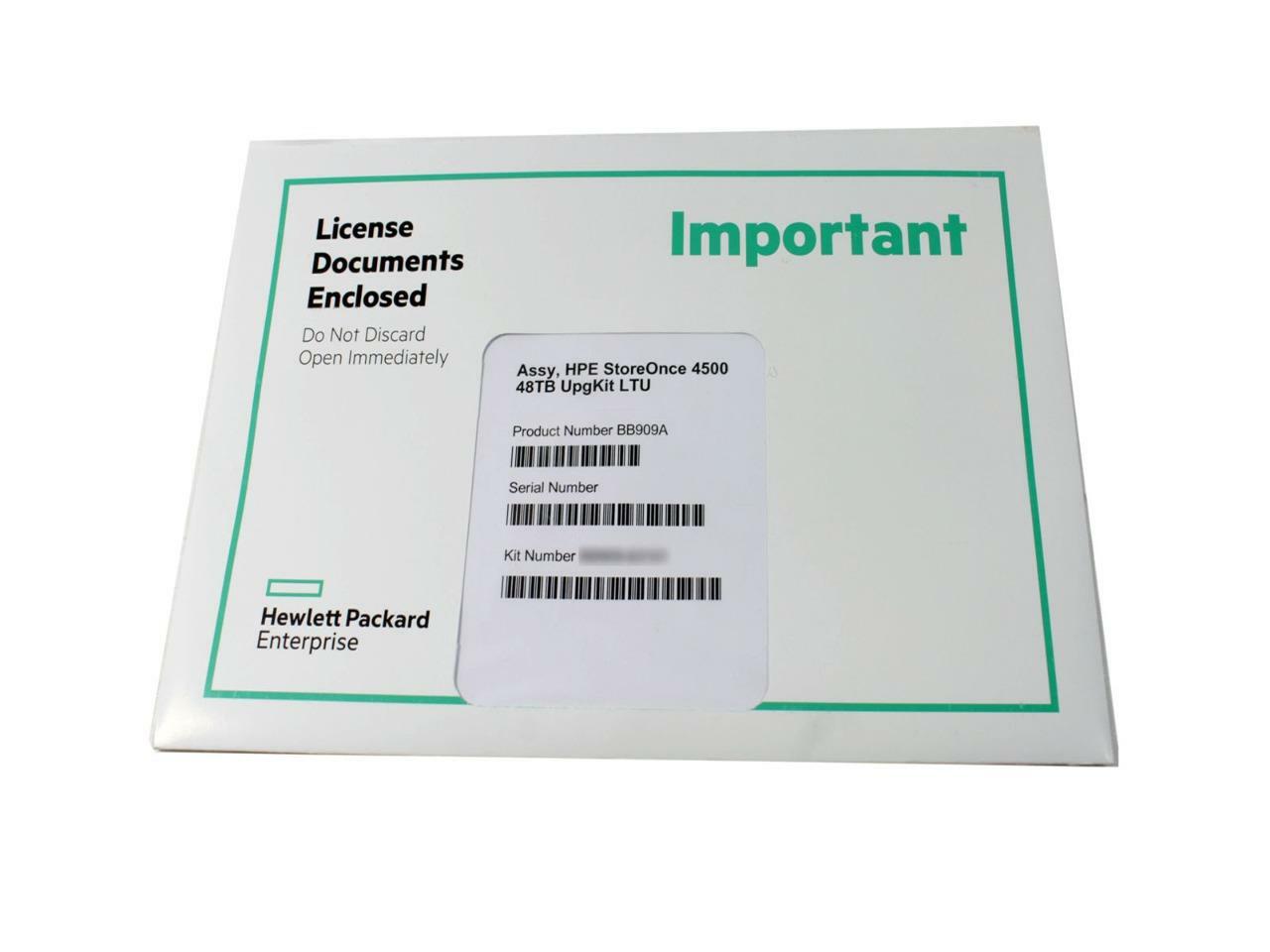 Genuine HPE StoreOnce 4500 48TB UpgKit LTU License BB909A BB909-63101
