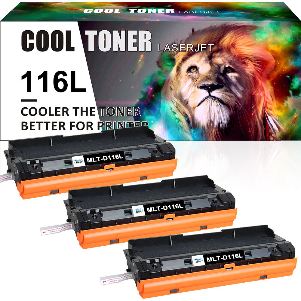 3 x MLT-D116L Laser Toner Cartridges for Samsung SL-M2835DW M2885FW M2625D M2676