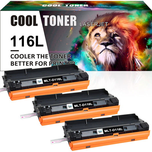 3 x MLT-D116L Laser Toner Cartridges for Samsung SL-M2835DW M2885FW M2625D M2676