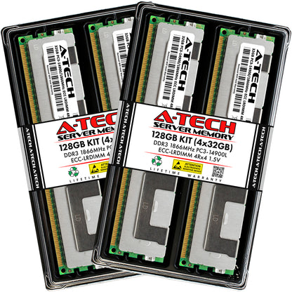 128GB 4x 32GB PC3-14900L LRDIMM Supermicro X9DRG-O-PCIE X9DR3-LN4F+ Memory RAM