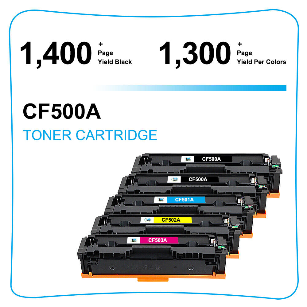 10 CF500A Toner Compatible with HP 202A Color LaserJet MFP M254dw M254dn M281fdw