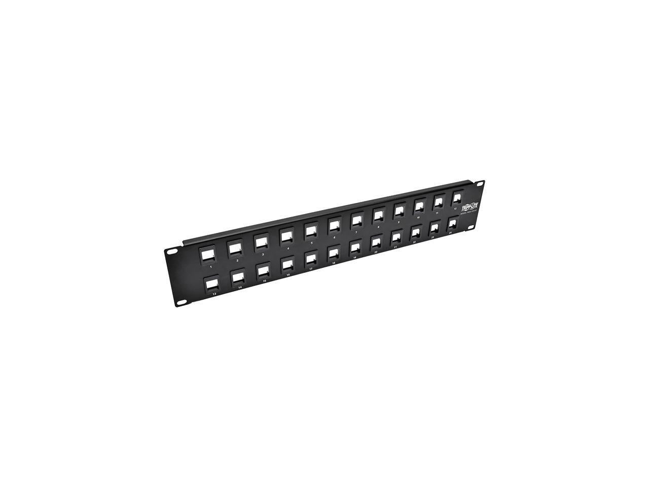 Tripp Lite 24-Port 2U Rack-Mount Unshielded Blank Keystone/Multimedia Patch Pane