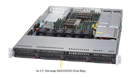 Supermicro SYS-6018R-WTRT 1U Server w/ X10DRW-IT, 750W Redundant PWS