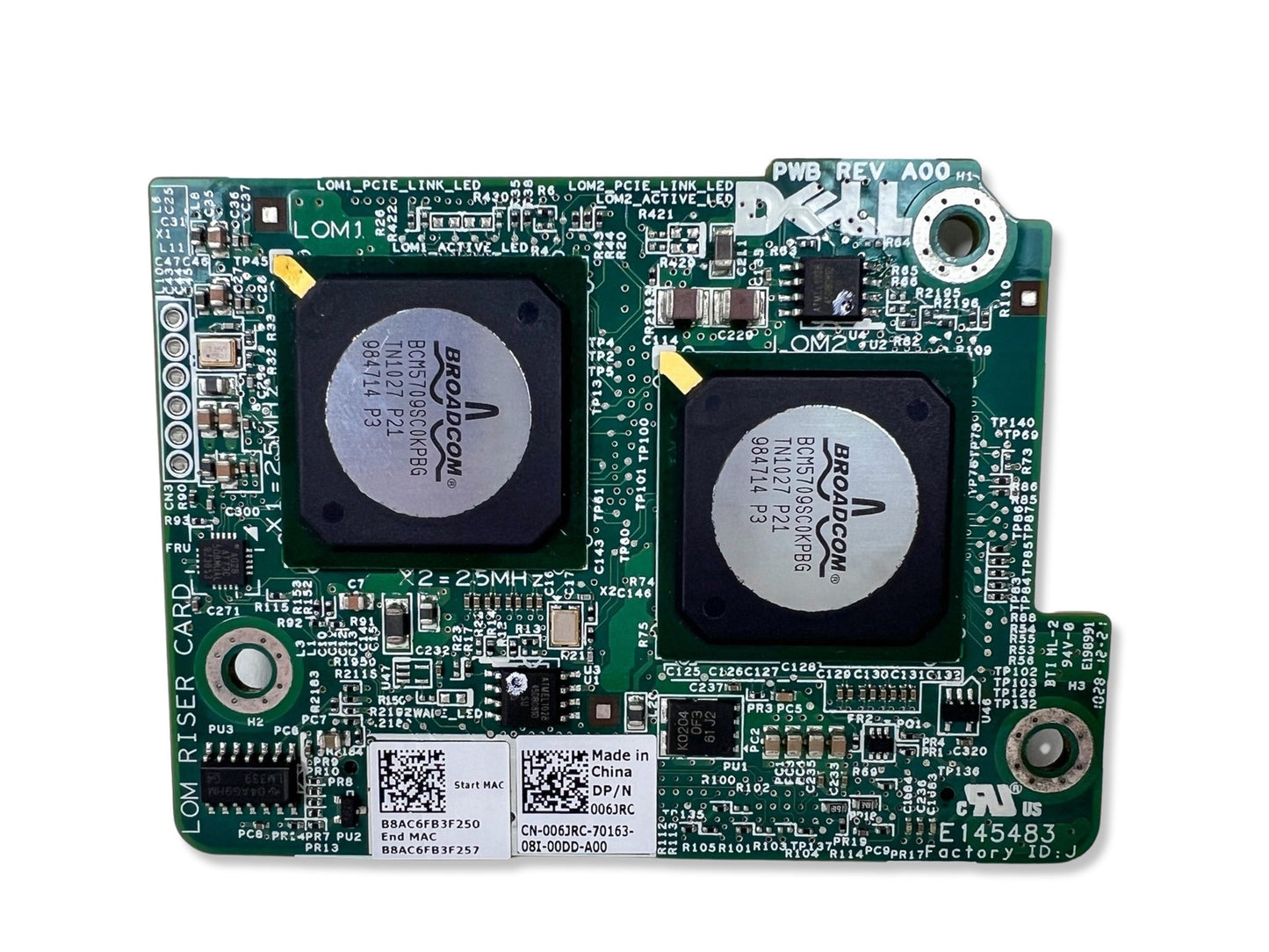 Dell PowerEdge M710HD M915 5709s 1GbE Quad-Port Mezzanine Network Card 06JRC