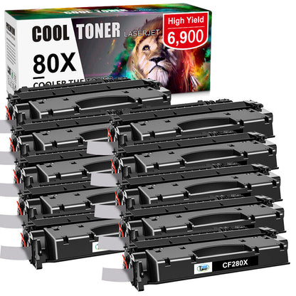 10 Pack CF280X 80X Toner Cartridge For HP LaserJet Pro 400 M401d M401dw M425dn