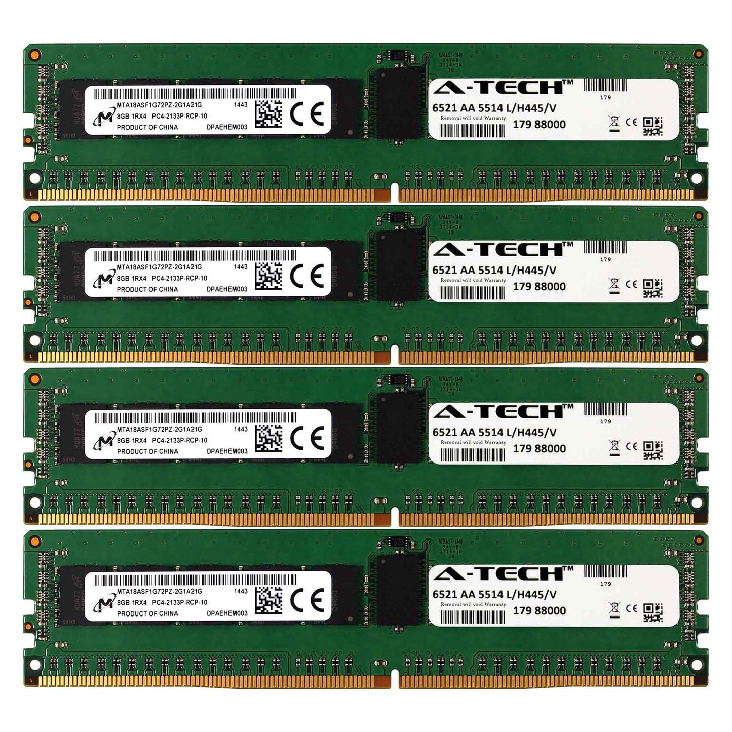 PC4-17000 Micron 32GB Kit 4x 8GB Dell PowerEdge R730xd R730 R630 T630 Memory RAM