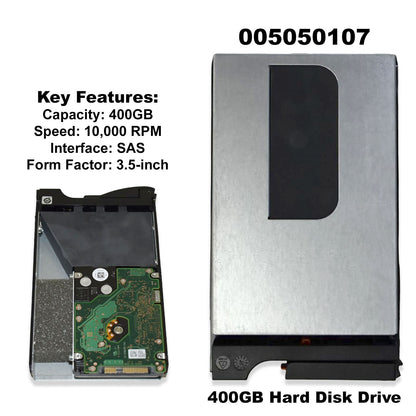 EMC 400GB 10000RPM SAS 3.0 Gbps 3.5 16MB Cache Hard Drive 5050107 (NOT FOR HOME PC)