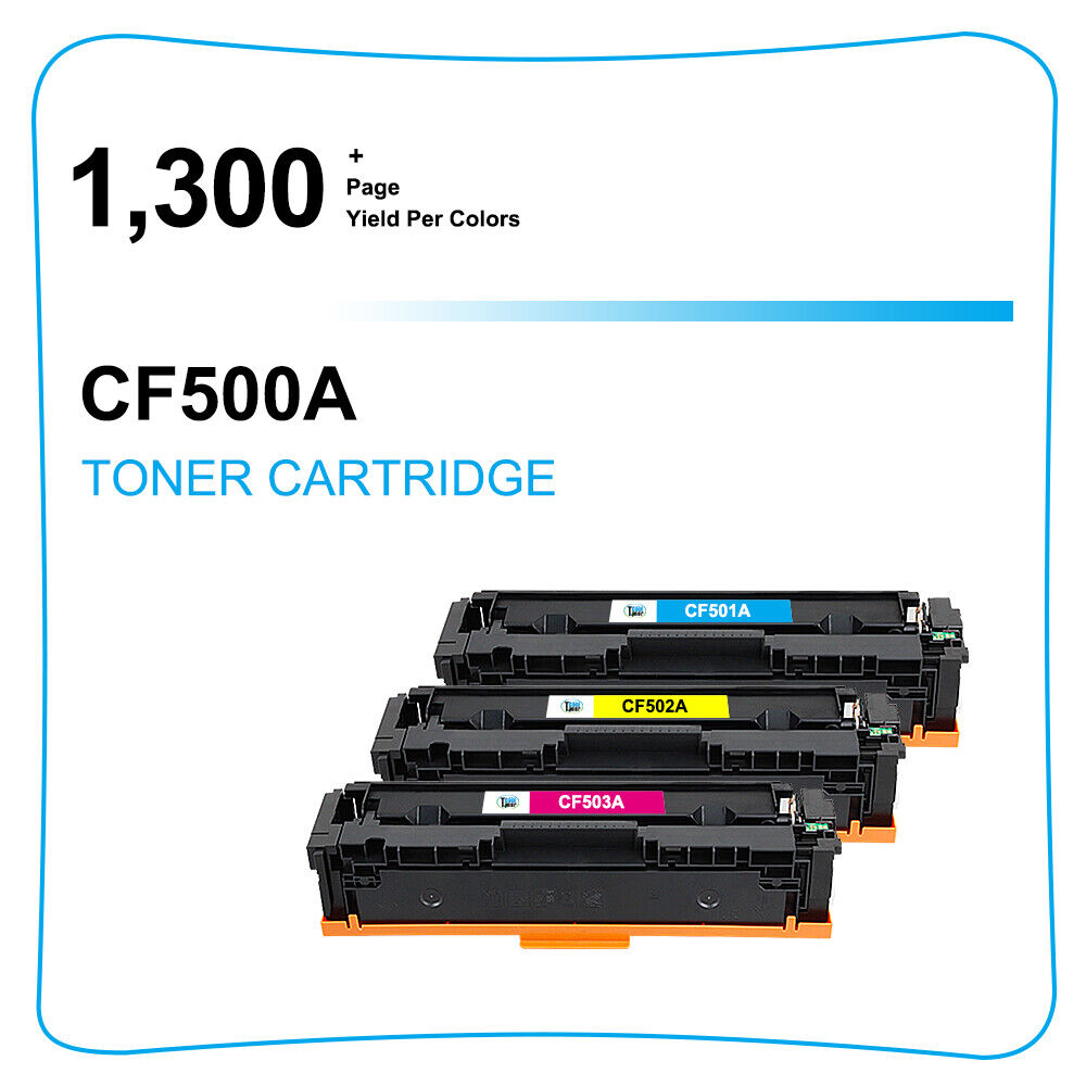 2x Yellow CF500A CF502A 202A Toner Compatible With HP M254dn M281cdw M281fdw MFP