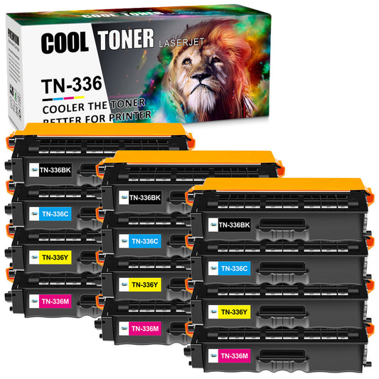 12 Pack TN336 Toner Cartridge for Brother HL-8350CDW HL-8350CDWT HL-L9300CDWT