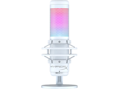 HyperX QuadCast S - USB Microphone (White-Grey) - RGB Lighting