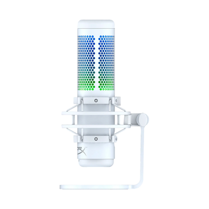 HyperX QuadCast S - USB Microphone (White-Grey) - RGB Lighting