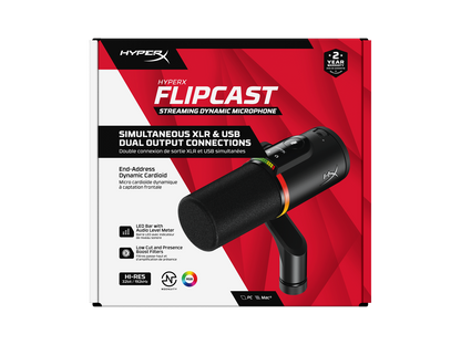 HyperX FlipCast - USB/XLR Dynamic Microphone (Black)