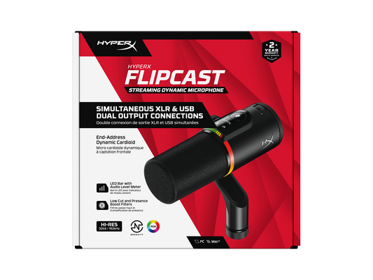 HyperX FlipCast - USB/XLR Dynamic Microphone (Black)